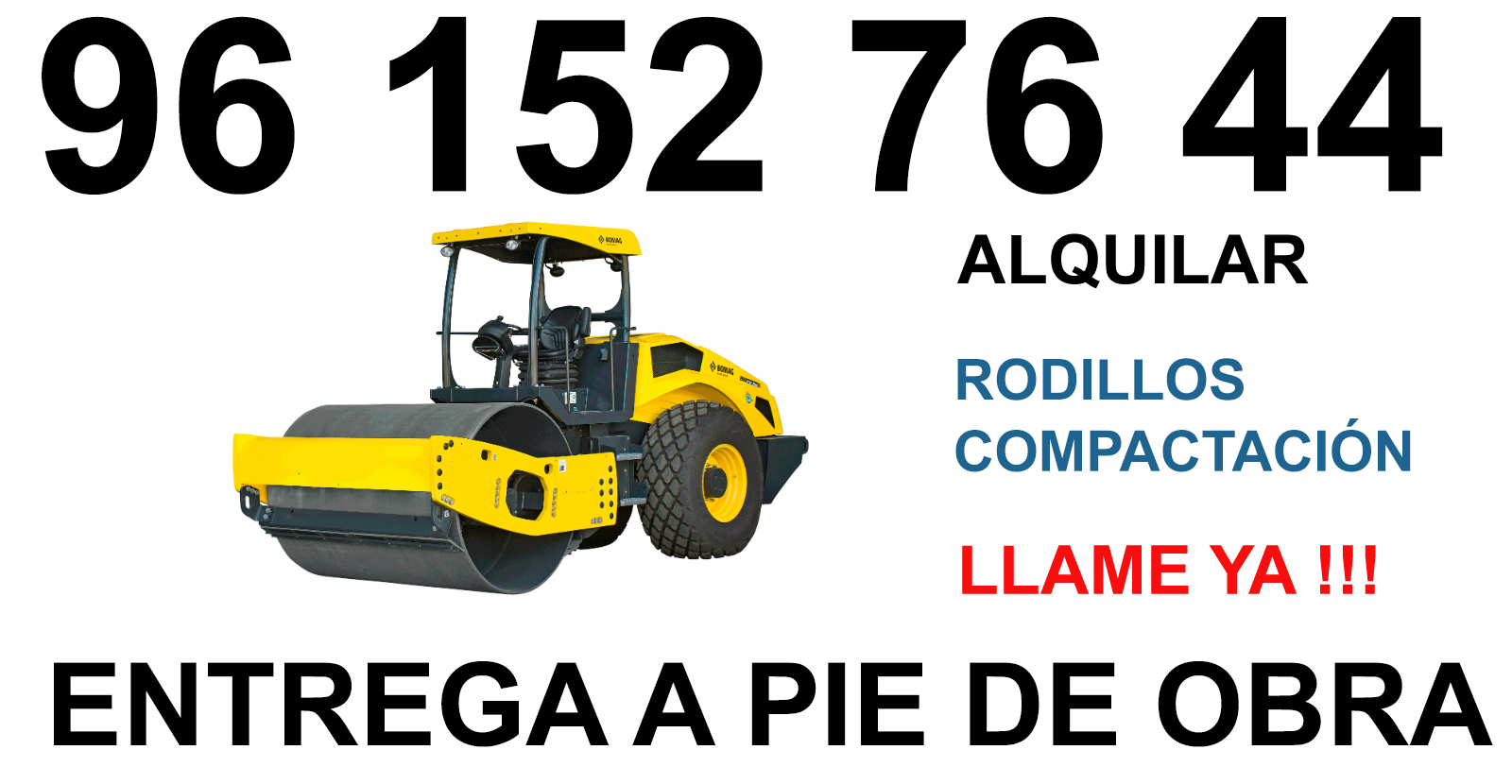 Maquina rodillos de Compactación de alquiler en Valencia