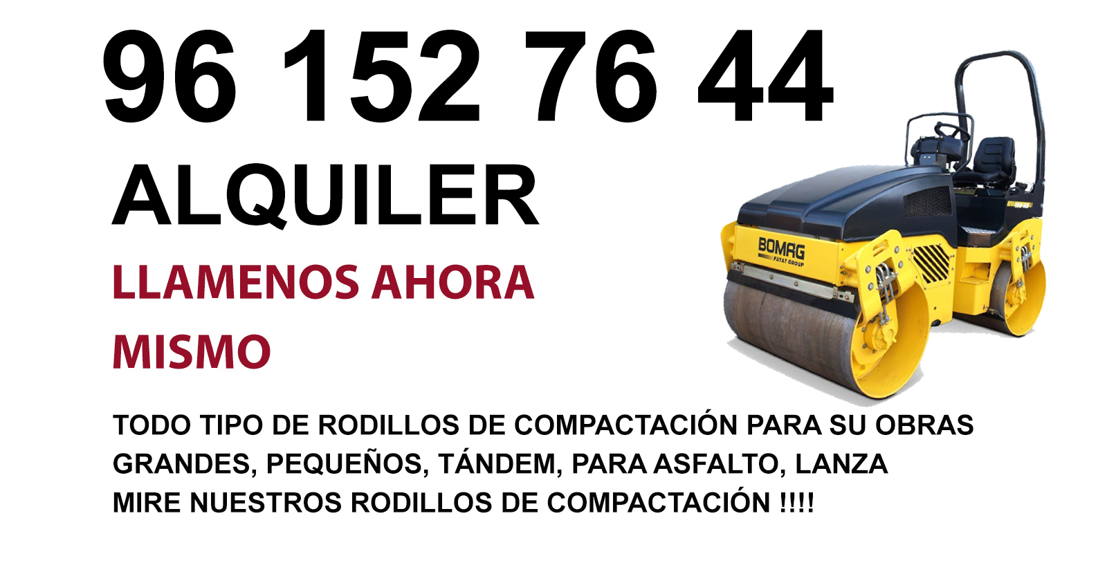 Rótova Alquiler Rodillo Compactador