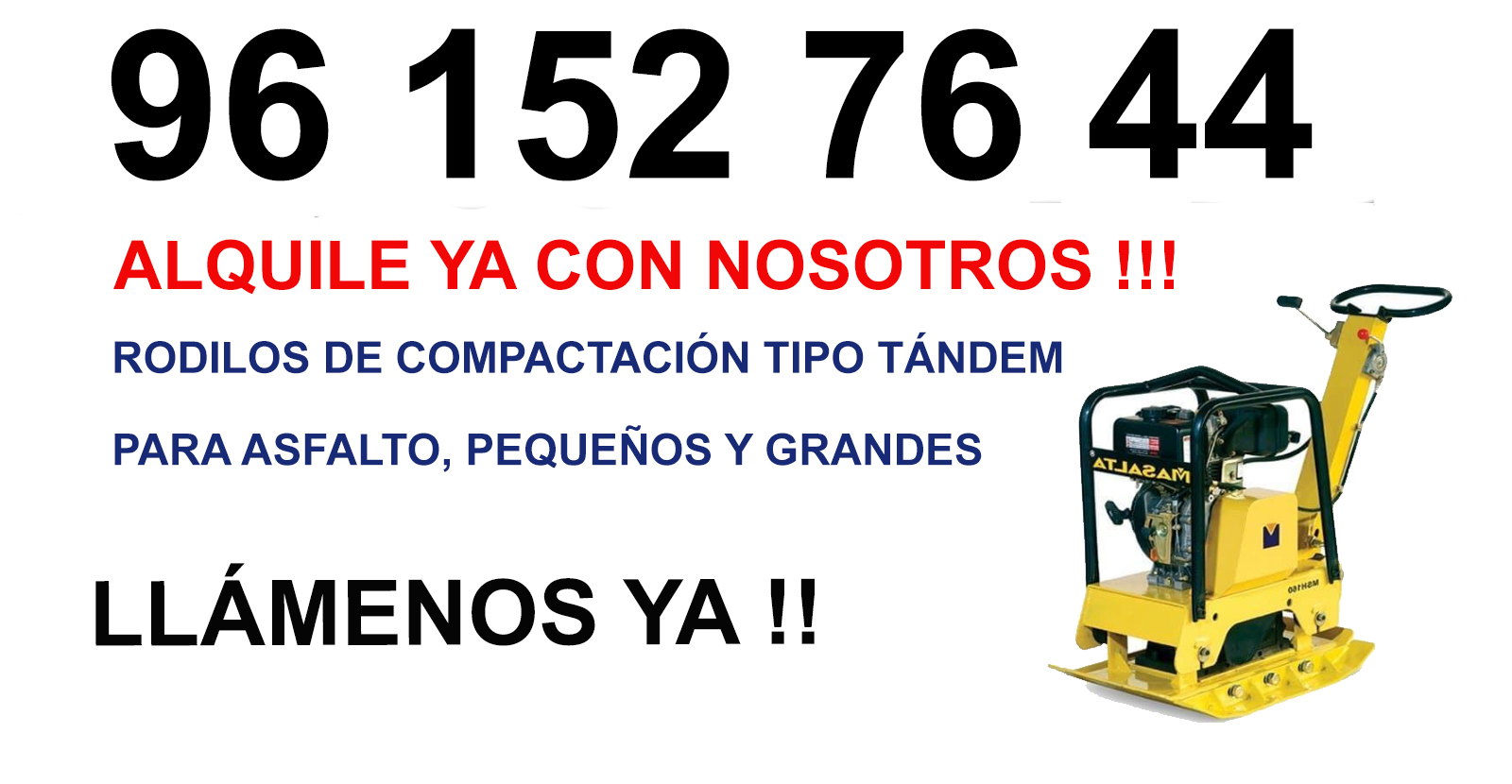 Mejores ofertas en alquiler Rodillo Compactador Rótova